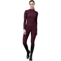 Produktbild von Maximilian Equestrian Reitleggings Damen Full-Grip Outline Burgundy Größe S
