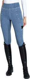 Maximilian Equestrian Reitleggings Damen Full-Grip Tech Denim Blau Größe L – Bild 1 von 1