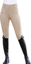 Maximilian Equestrian Reitleggings Damen Winter Full-Grip mit Fleece Beige Größe L – Bild 1 von 1