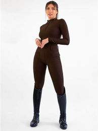 Maximilian Equestrian Reitleggings Knee-Grip Pro Damen Braun XS – Bild 1 von 1