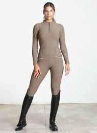 Maximilian Equestrian Reitleggings Knee-Grip Pro Damen Nougat Grösse S – Bild 1 von 1