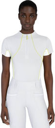 Maximilian Equestrian Reitshirt Damen Kurzarm Contrast Baselayer Grün Weiß Größe L – Bild 1 von 1