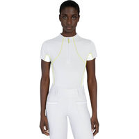 Produktbild von Maximilian Equestrian Reitshirt Damen Kurzarm Contrast Baselayer Grün Weiß XXS
