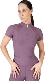 Maximilian Equestrian Reitshirt Damen Kurzarm Frame in Lila Größe L – Bild 1 von 1