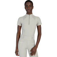 Produktbild von Maximilian Equestrian Reitshirt Damen Kurzarm Frame Laurel Schwarz Grün Grau XXS