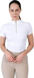 Maximilian Equestrian Reitshirt Damen Kurzarm Weiß XS aus synthetischem Hightech-Gewebe für den Sommer – Bild 1 von 1