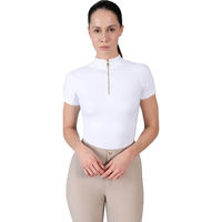Produktbild von Maximilian Equestrian Reitshirt Damen Kurzarm Weiß XS aus synthetischem Hightech-Gewebe für den Sommer