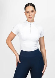 Maximilian Equestrian Reitshirt Damen Kurzarm Weiß XS – Bild 1 von 1