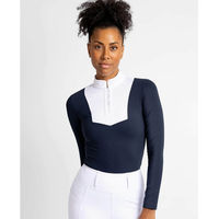 Produktbild von Maximilian Equestrian Reitshirt Damen Long Sleeve Sienna Navy/White Größe S