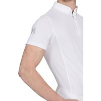 Produktbild von Maximilian Equestrian Reitshirt Focus Competition Herren Kurzarm Weiß Mesh Größe S