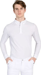 Maximilian Equestrian Reitshirt Focus Competition Herren Langarm Weiß Größe L – Bild 1 von 1