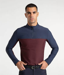 Maximilian Equestrian Reitshirt Funktionsshirt Herren Langarm Burgundy/Navy XS – Bild 1 von 1