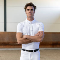 Produktbild von Maximilian Equestrian Reitshirt Herren Active Competition Kurzarm Weiß Größe L