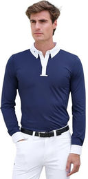 Maximilian Equestrian Reitshirt Herren Active Competition Long Sleeve Marine Blau Größe M – Bild 1 von 1