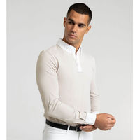 Produktbild von Maximilian Equestrian Reitshirt Herren Active Long Competition Turniershirt Beige Größe L