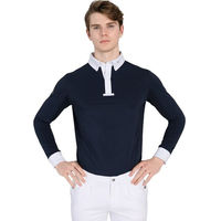 Produktbild von Maximilian Equestrian Reitshirt Herren Focus Competition Langarm Marine Blau Größe S