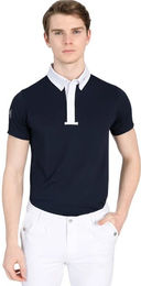 Maximilian Equestrian Reitshirt Herren Kurzarm Focus Competition Shirt Marine Blau Größe L – Bild 1 von 1