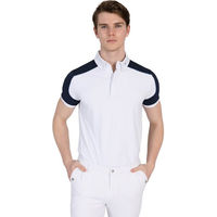 Produktbild von Maximilian Equestrian Reitshirt Herren Kurzarm Pivot Competition Collection Blau Weiß Größe S