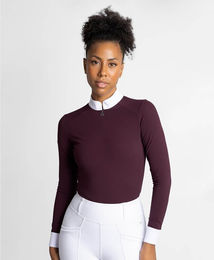 Maximilian Equestrian Turniershirt Air Show Damen Langarmshirt Mulberry Größe S – Bild 1 von 1