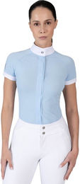 Maximilian Equestrian Turniershirt Aira Competition Collection Damen Kurzarm Blau Größe S – Bild 1 von 1