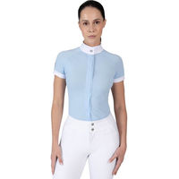 Produktbild von Maximilian Equestrian Turniershirt Aira Competition Collection Damen Kurzarm Blau Größe S