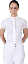 Maximilian Equestrian Turniershirt Aira Competition Collection Damen Kurzarm Weiß Größe L – Bild 1 von 1