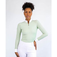 Produktbild von Maximilian Equestrian Turniershirt Damen Air Show Langarmshirt aus High-Tech-Gewebe Sage Green XS