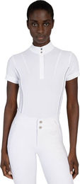 Maximilian Equestrian Turniershirt Damen Kurzarm Nova Competition Collection Weiß Größe L – Bild 1 von 1