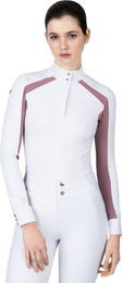 Maximilian Equestrian Turniershirt Damen Langarm Aveen Competition Shirt Mauve Weiß XL – Bild 1 von 1