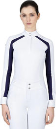 Maximilian Equestrian Turniershirt Damen Langarm Aveen Competition Shirt Navy/White Größe L – Bild 1 von 1