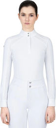 Maximilian Equestrian Turniershirt Damen Langarm Aveen Competition Shirt Weiß XS – Bild 1 von 1