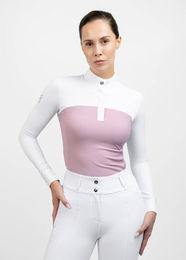 Maximilian Equestrian Turniershirt Era Long Sleeve Show Shirt für Damen in Mauve Größe L – Bild 1 von 1
