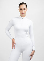 Maximilian Equestrian Turniershirt Era Long Sleeve Show Shirt für Damen in Weiß Größe L – Bild 1 von 1