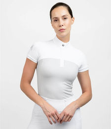 Maximilian Equestrian Turniershirt Era Short Sleeve Show Shirt Glacier Größe L – Bild 1 von 1