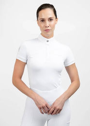 Maximilian Equestrian Turniershirt Era Short Sleeve Show Shirt Weiß Größe M – Bild 1 von 1