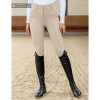 Produktbild von Maximilian Equestrian Winter Reithose Damen Honour Breeches Full Grip mit Fleece Beige Größe M