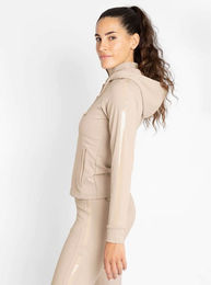 Maximilian Equestrian Zip-Hoodie Damen Reflection Kapuzenpullover Beige Größe M – Bild 1 von 1