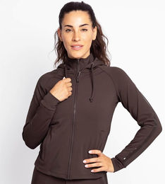 Maximilian Equestrian Zip-Hoodie Reflection Damen aus technischem Gewebe Braun XL – Bild 1 von 1