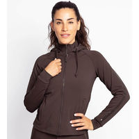 Produktbild von Maximilian Equestrian Zip-Hoodie Reflection Damen Braun Größe M aus technischem Gewebe