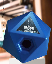 Produktbild von Maximus Feed & Play Blue Pferdespielzeug Futterwürfel aus Kunststoff in Blau