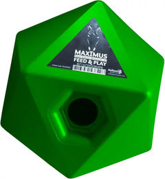 Maximus Feed & Play Snackwürfel grün Futter- und Belohnungsspielzeug für Pferde – Bild 1 von 2