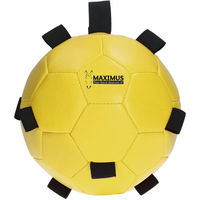 Produktbild von Maximus Fun Play Ball für Pferde aus Gummi Gelb mit Schlaufe 19 cm
