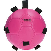 Produktbild von Maximus Fun Play Ball für Pferde Rosa mit Schlaufe und Pumpe aus Gummi 19cm