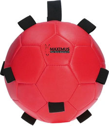 Maximus Fun Play Ball Futterspielball für Pferde aus Gummi mit Schlaufe rot Ø19cm – Bild 1 von 7