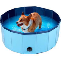 Produktbild von maxxpro Hundepool faltbar Outdoor-Spielzeug aus Kunststoff Blau 80 cm