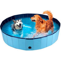 Produktbild von maxxpro Hundepool Outdoor-Spielzeug für große Hunde aus Kunststoff Blau 160 x 30 cm