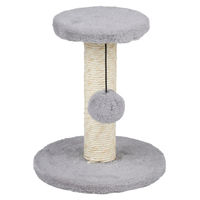 Produktbild von maxxpro Katzenkratzbaum aus Sisal und Polyester mit Spielball in Grau/Beige 15 x 20 x 22 cm