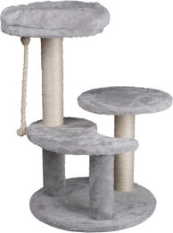 maxxpro Kratzbaum für Katzen in Grau mit Sisal und Plüsch 62 cm – Bild 1 von 2