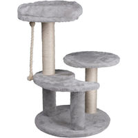 Produktbild von maxxpro Kratzbaum für Katzen in Grau mit Sisal und Plüsch 62 cm