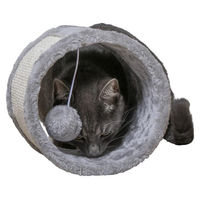 Produktbild von maxxpro Kratztonne Katzentunnel mit Ball für Katzen in Grau Ø 21x19 cm